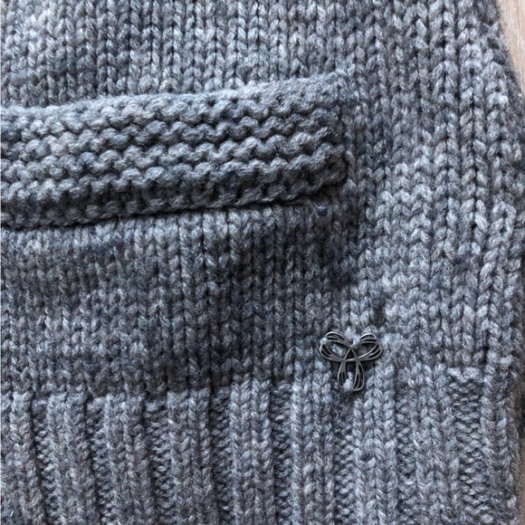 Aritzia TNA Sea To Sky Lambswool Chunky Knit Zip Sweater Medium Nordic Fair Isle - Picture 5 of 14